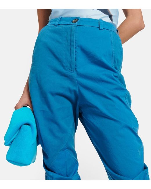 J.W. Anderson Blue High-Rise-Hose Twisted