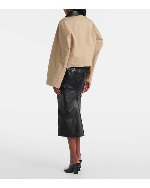 Givenchy Natural Cropped Cotton And Wool Jacket