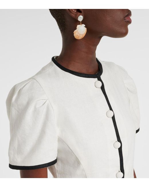 Faithfull the Brand Women's Natural Jane Linen Minidress Faithfull the Brand Women's Natural Jane Linen Minidress