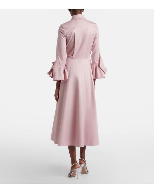 Safiyaa Pink Belisse Cotton Poplin Shirt Dress