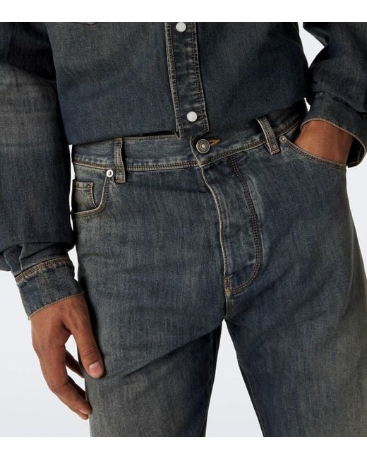 Fendi Gray Faded Straight Jeans for men
