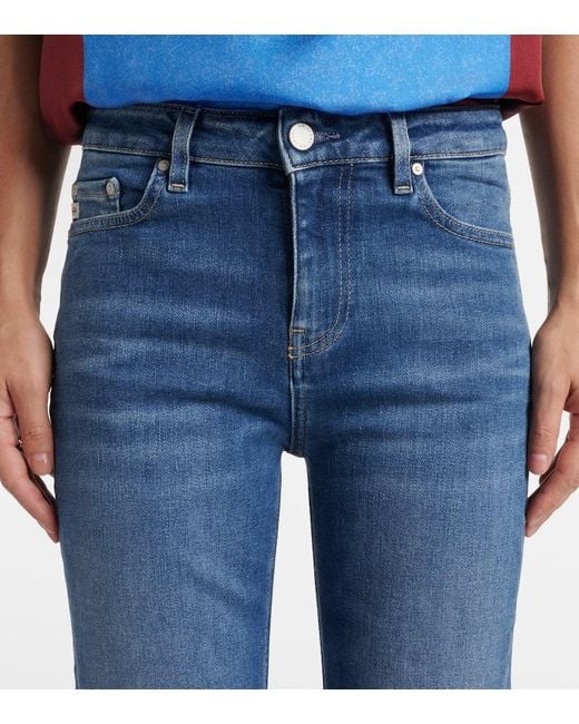 Jeans Flared Tropea A Vita Alta di AG Jeans in Blue