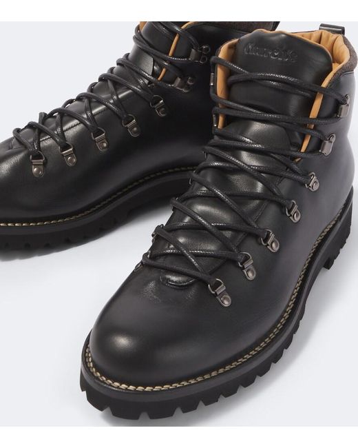 Church's Black Poulton Leather Lace-Up Boots for men