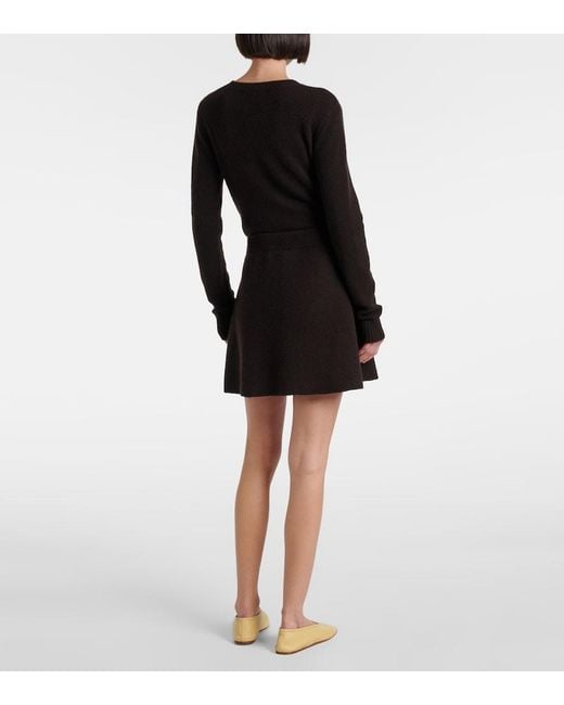 Lisa Yang Black Clare High-Rise Cashmere Miniskirt