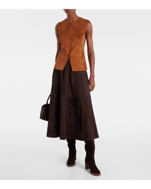 Stouls Brown Casino Suede Vest