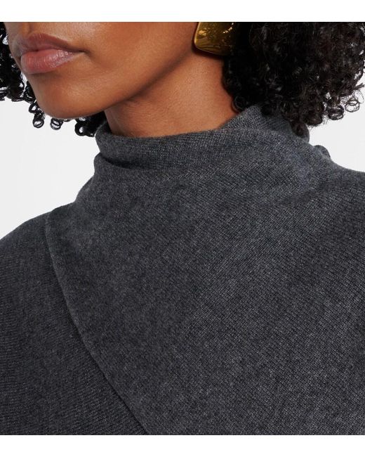 Tom Ford Gray Cashmere And Cotton Turtleneck Sweater