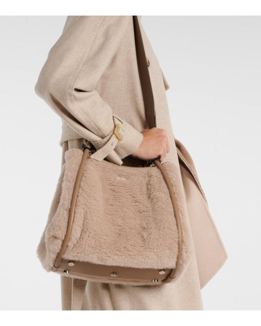 Max Mara Natural Marine Small Teddy Tote Bag