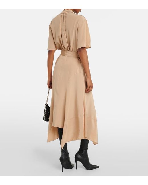 Stella McCartney Natural Silk Crepe De Chine Shirt Dress