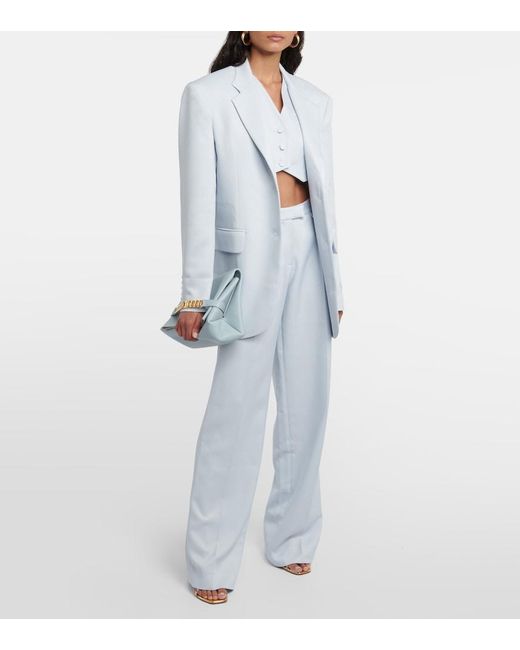 AYA MUSE Blue Auri Pleated Pants