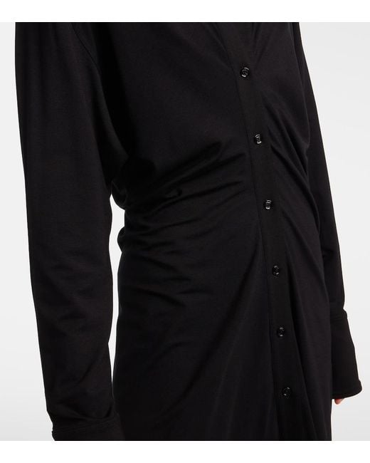Totême Black Jersey Shirt Dress