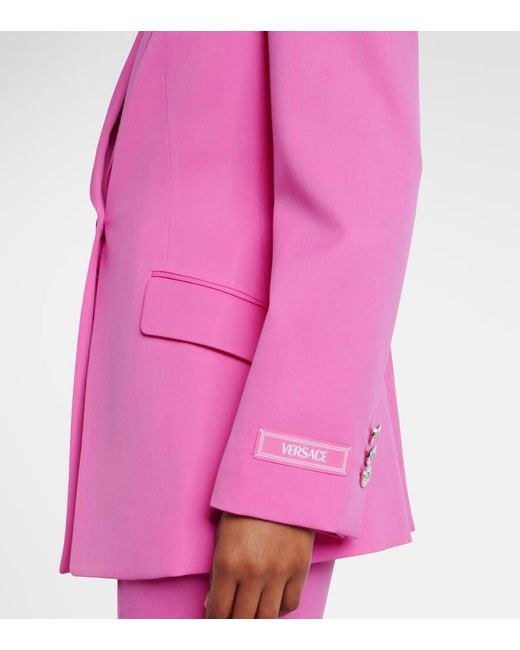 Versace Pink Medusa Wool Blazer