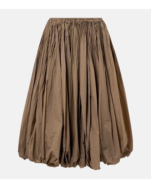 Alaïa Brown Flared Balloon Maxi Skirt