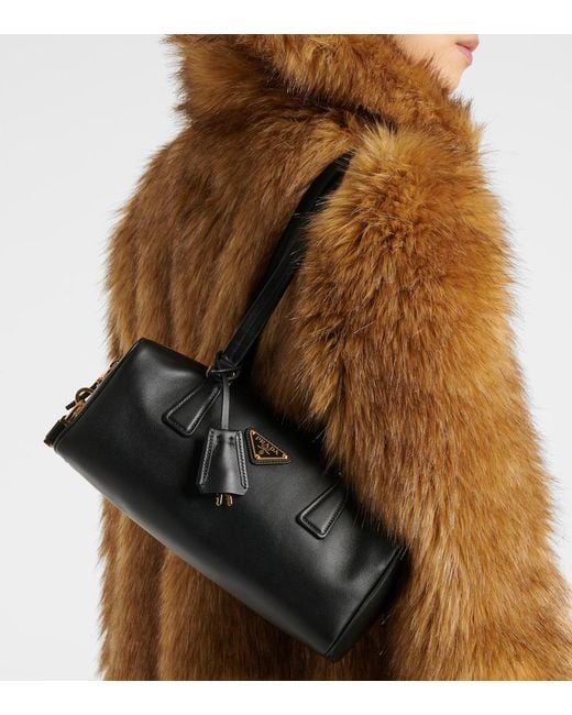 Prada Black Medium Leather Shoulder Bag
