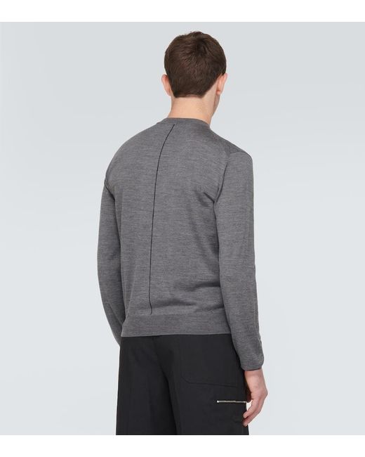 Pullover in lana di Lanvin in Gray da Uomo