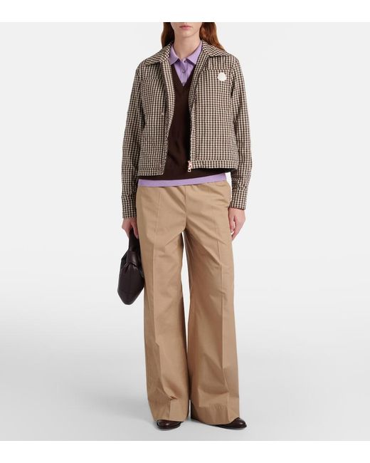 Moncler Natural Cotton Wide-Leg Pants