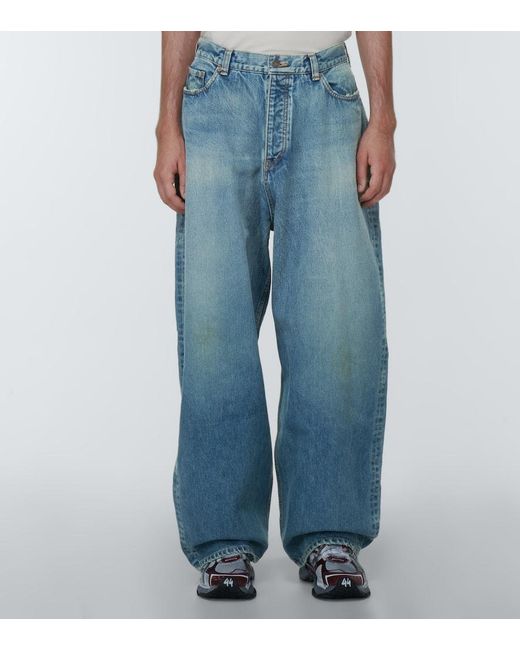 Jeans a gamba larga di Balenciaga in Blue da Uomo