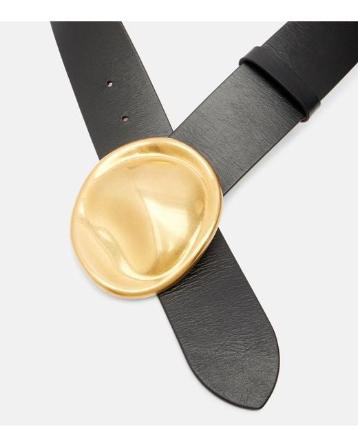 Khaite Black Keefe Leather Belt