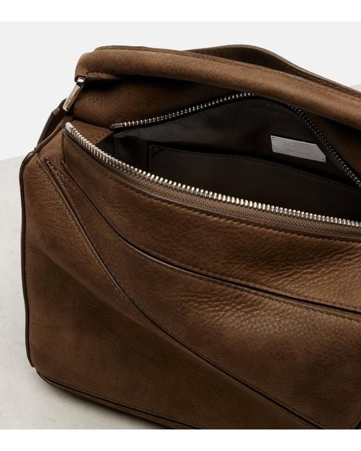 Loewe Brown Puzzle Small Leather Top-Handle Bag