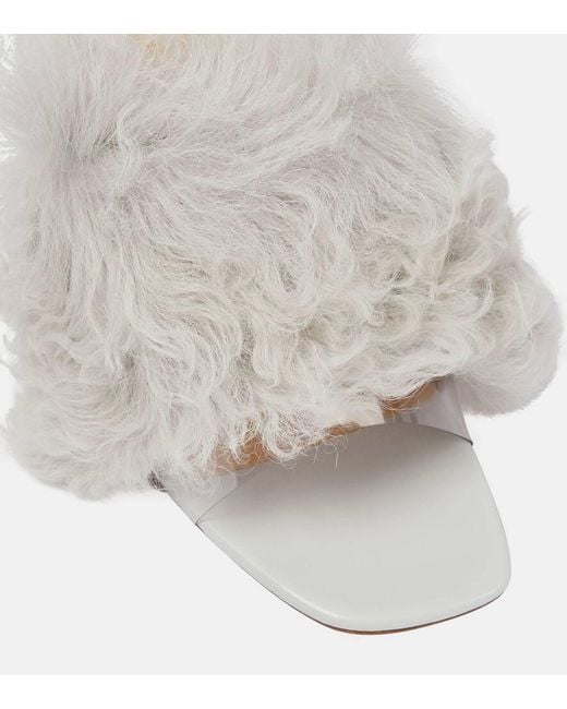 Magda Butrym Gray Pantoletten Mit Shearling