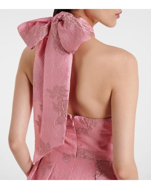 Rebecca Vallance Pink Benette Brocade Cocktail Dress