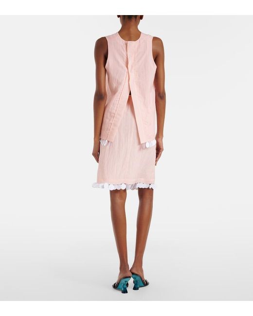 Plan C Pink Midirock Mit Pailletten