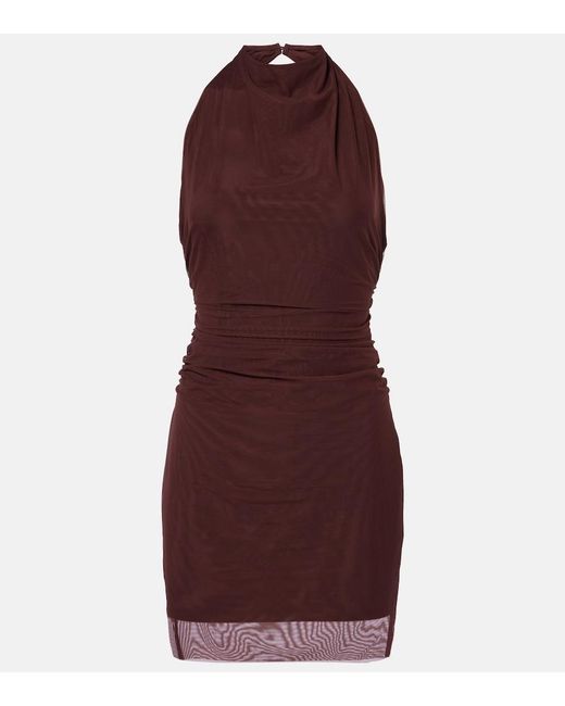 Sir Draped Gathered Jersey Minidress