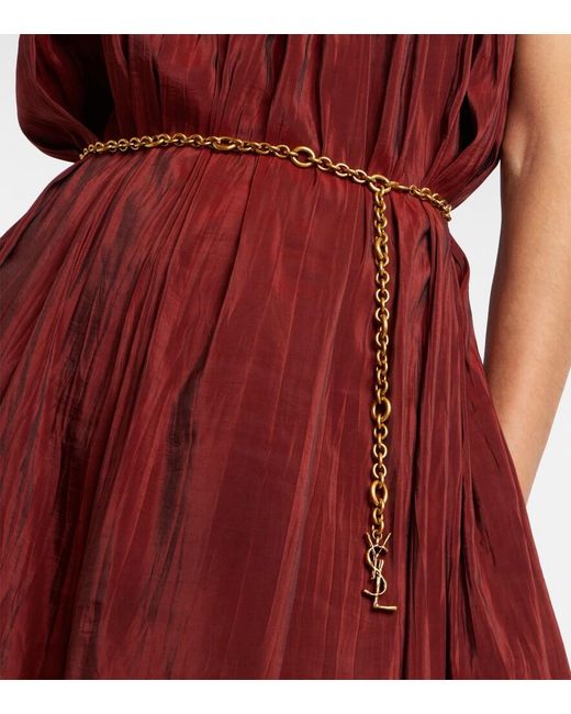 Saint Laurent Metallic Cassandre Chain Belt