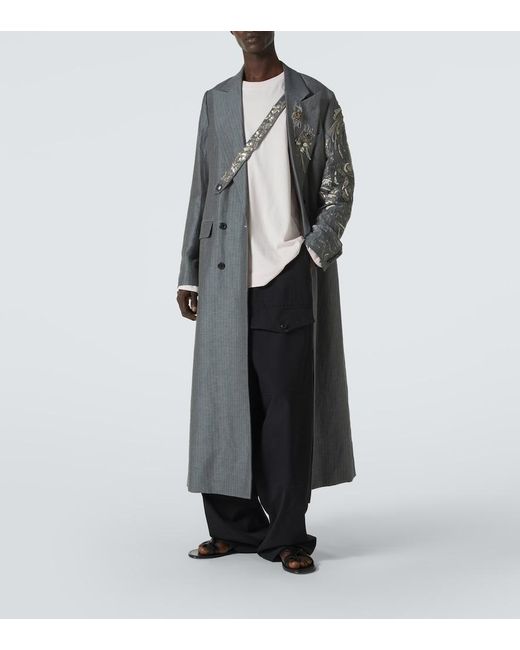 Dries Van Noten Black Wool Sweatpants for men
