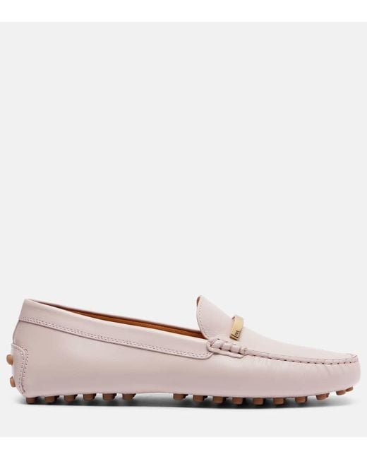 Tod's Pink Mokassins Gommino Aus Leder