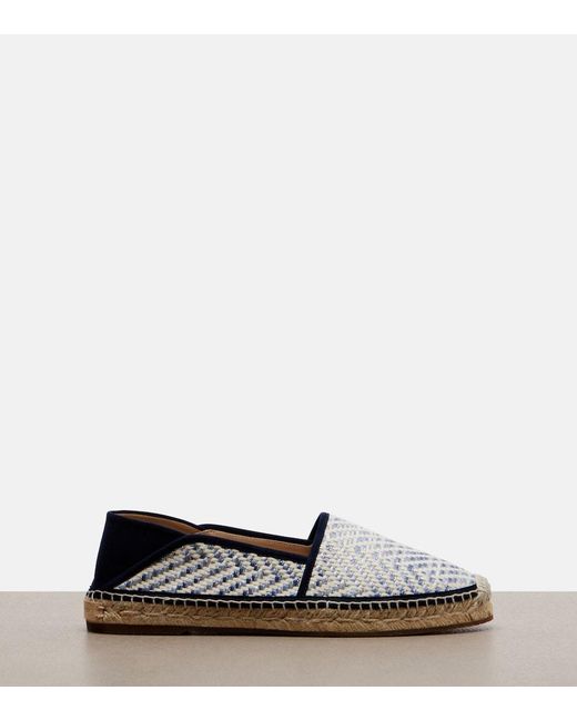 Manolo Blahnik White Espadra Raffia-Effect Espadrilles