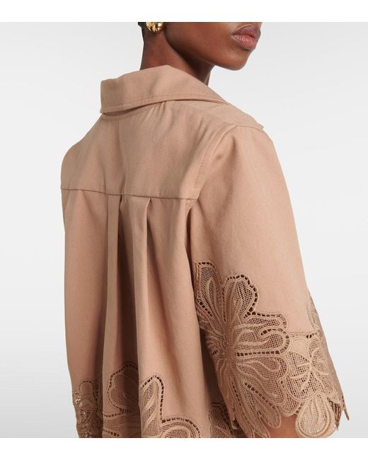 Elie Saab Natural Hemd Aus Gabardine