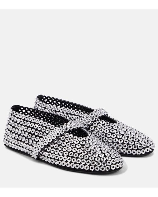 Bailarinas De Ante Adornadas Alaïa de color Gray