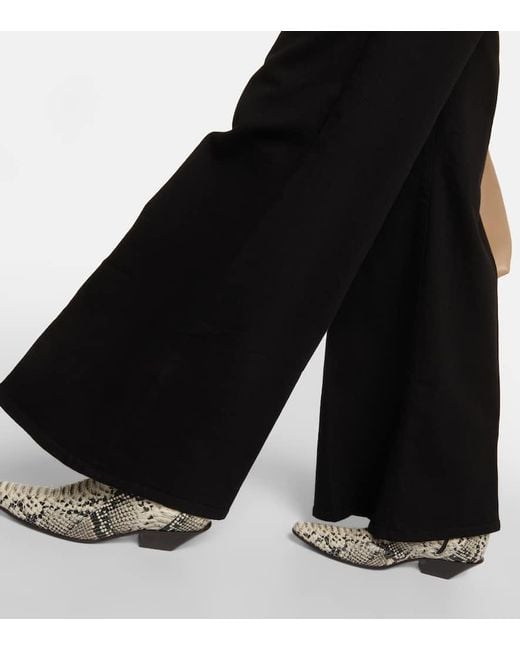 Jeans Flared Le Palazzo De Tiro Alto FRAME de color Black