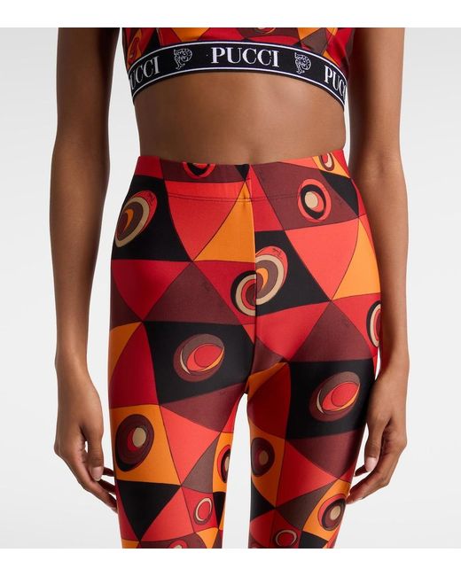 Emilio Pucci Red Manuba Leggings