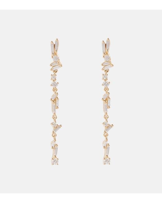 Suzanne Kalan Natural Iva 18Kt Drop Earrings With Diamonds