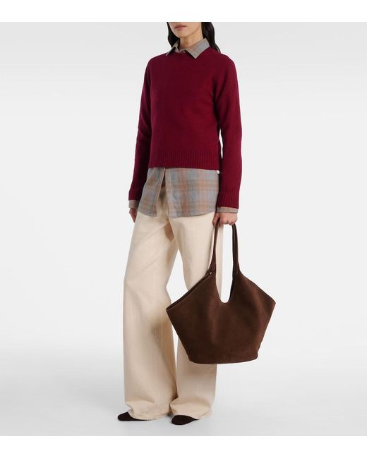 Aesther Ekme Brown Phantom Large Suede Tote Bag