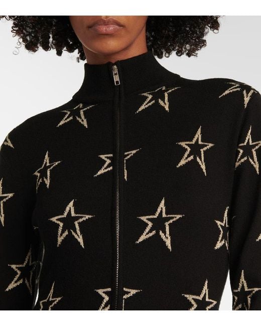 Perfect Moment Black Ski-Overall Floro Aus Einem Wollgemisch