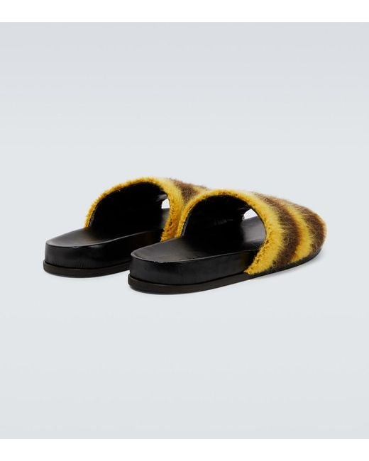 Marni Multicolor Fussbett Striped Slides for men