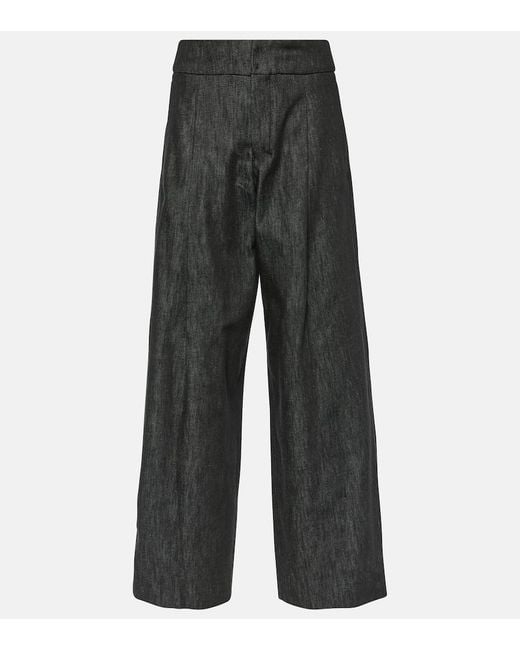 Pantalones anchos Athos de chambray de algodon Max Mara de color Gray