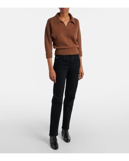 Khaite Black Straight Jeans Viv