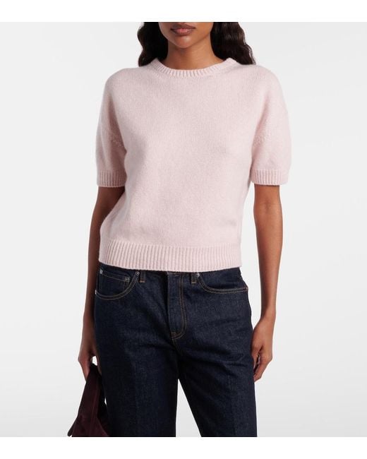 Khaite Pink Golden Cashmere Sweater