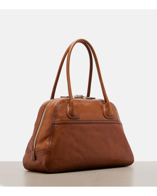 Miu Miu Brown Vivant Medium Leather Bowling Bag
