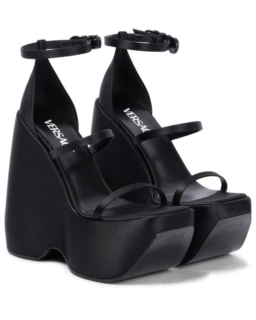 satin platforms versace