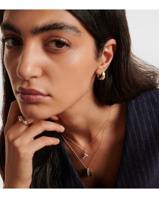 STONE AND STRAND White Pistachio 14Kt Necklace With Diamonds