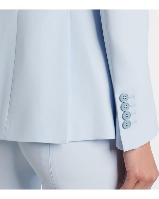 McQueen Blue Single-Breasted Blazer