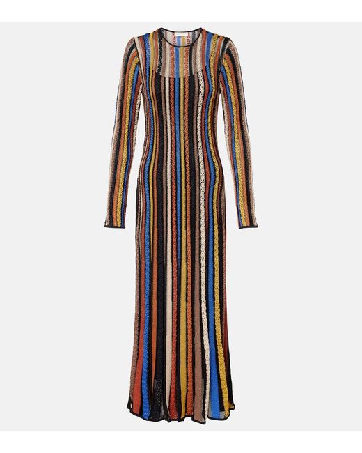 Abito Lungo Albie Con Lame A Righe di Ulla Johnson in Multicolor