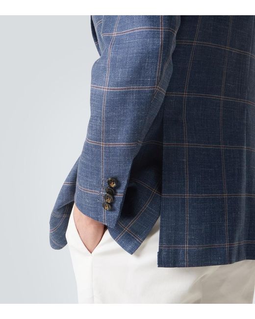 Blazer di Kiton in Blue da Uomo