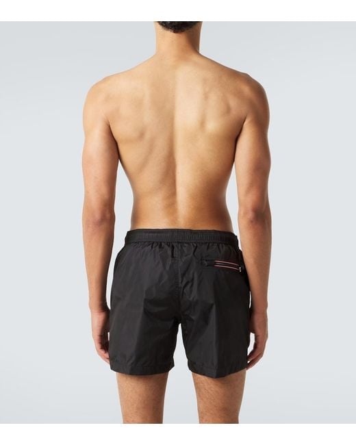 Moncler Black Logo Swim Trunks for men