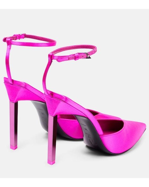 The Attico Pink Perine 105 Satin Pumps
