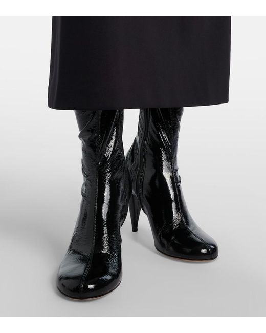 Le Monde Beryl Black X Kim Sion Madison 95 Patent Leather Knee-High Boots